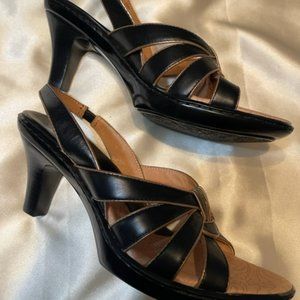 Sofft, Black Leather Heels, 8 1/2